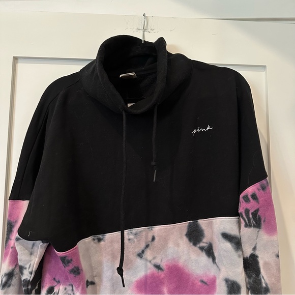 VS PINK Cowl-neck Tie-dye Sweater - Picture 2 of 4